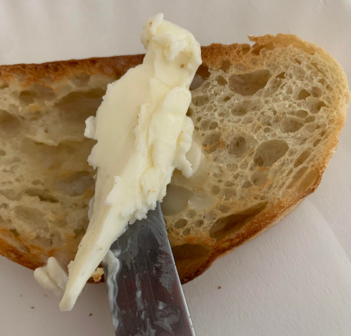 12. When a person went to get some butter for their bread, a parrot-shaped figure emerged: