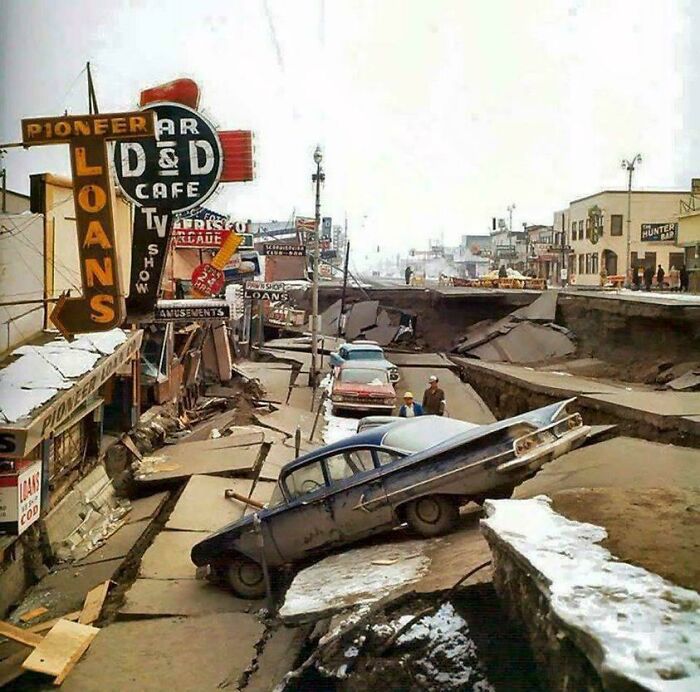 Downtown Anchorage, AK After 1964 Quake