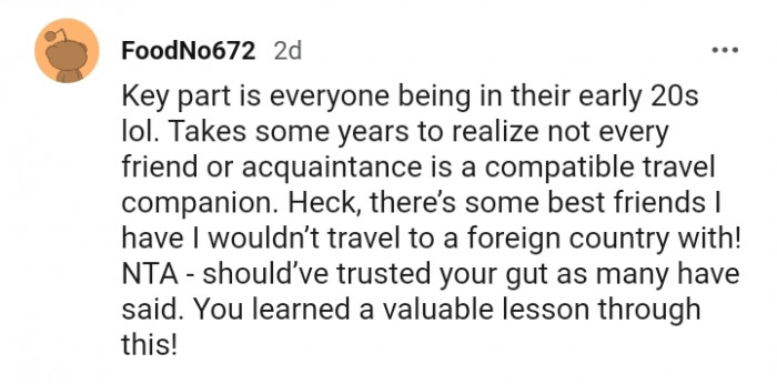 You've learned a valuable lesson