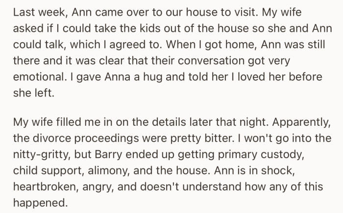 The divorce proceedings were pretty bitter