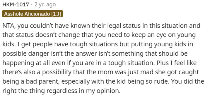 OP did the right thing