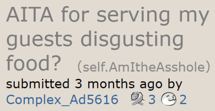 The OP felt guilty after someone complained about the dishes he served during his housewarming party.