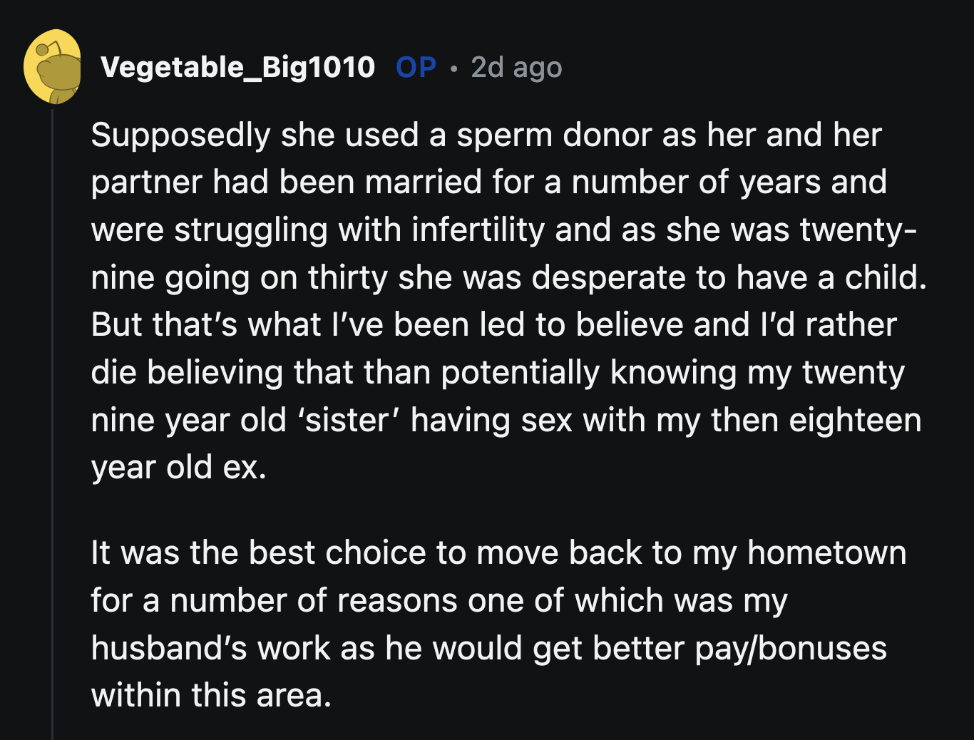 OP explained why she refused to entertain the idea that her 29-year-old sister slept with her 18-year-old ex-boyfriend.