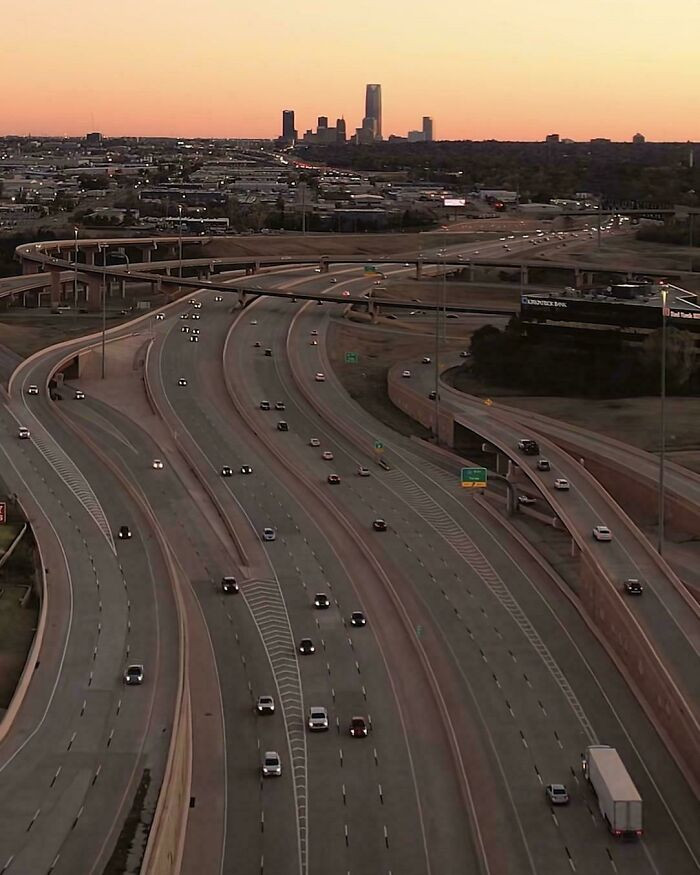 Oklahoma City, Excessive Road Infrastructure For A City This Size. Public Transit Would Be Great