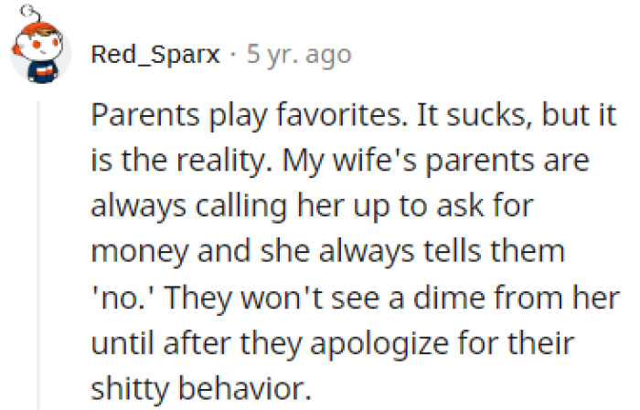 Parents Have Their Favorites