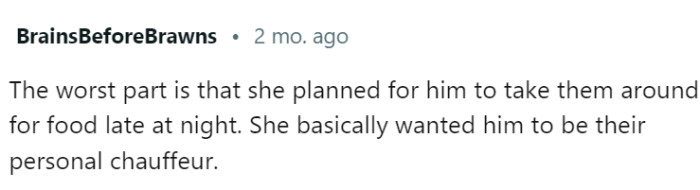 Is he a boyfriend or a personal chauffeur?