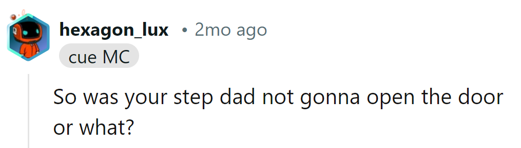 Guess he was enjoying the show too much to lend a hand!