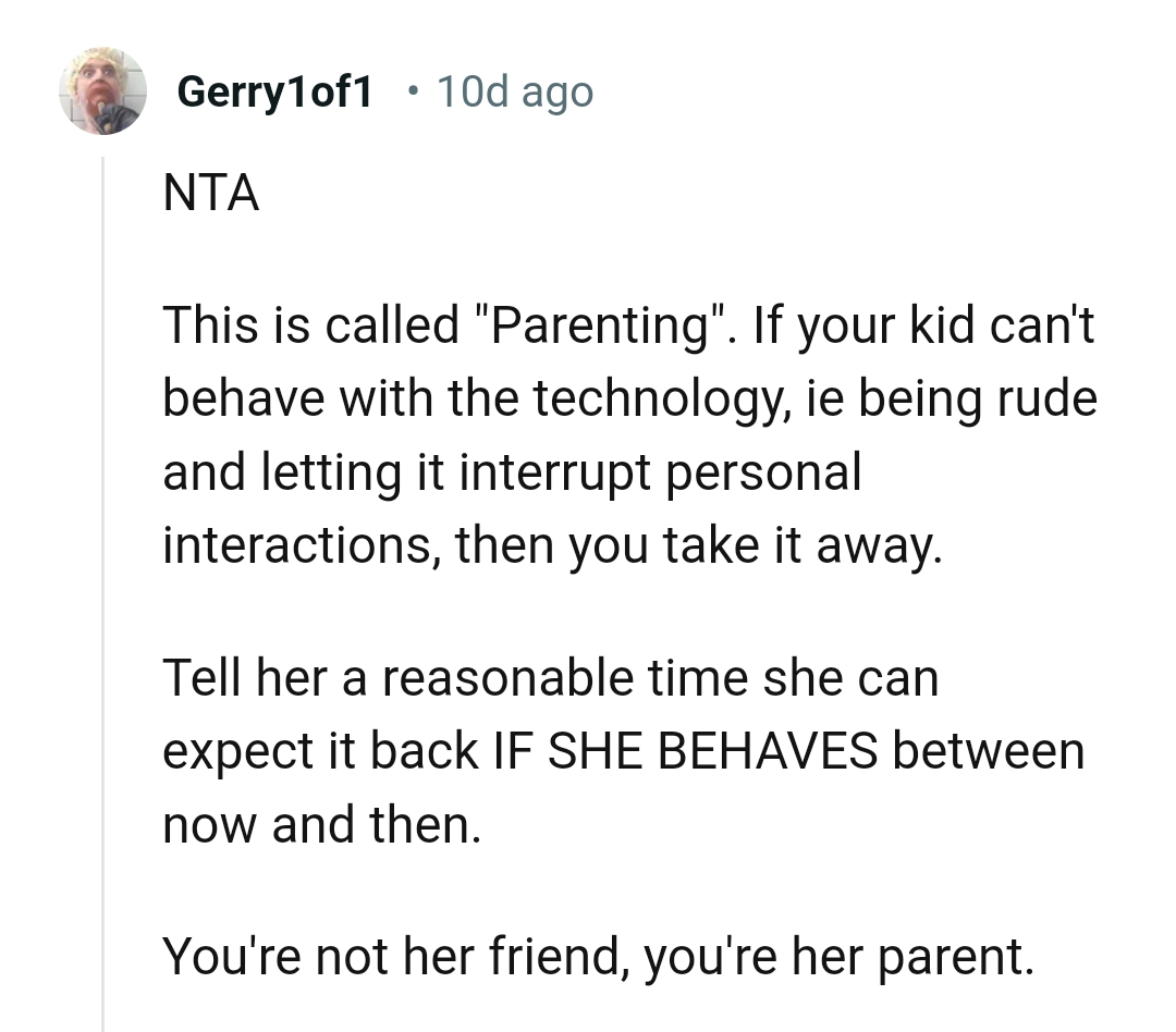 If a Kid Is Misbehaving with Technology, You Take It Away