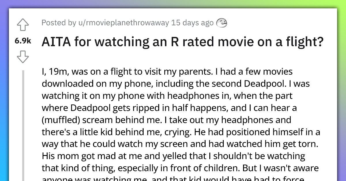 Young Man Watched An R-Rated Movie During Flight On His Phone But Wasn’t Aware A 6 Y.O. Was Watching It Behind His Back