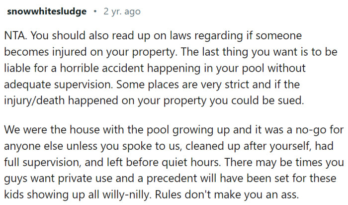This Redditor is also concerned about legal implications in case someone gets injured.