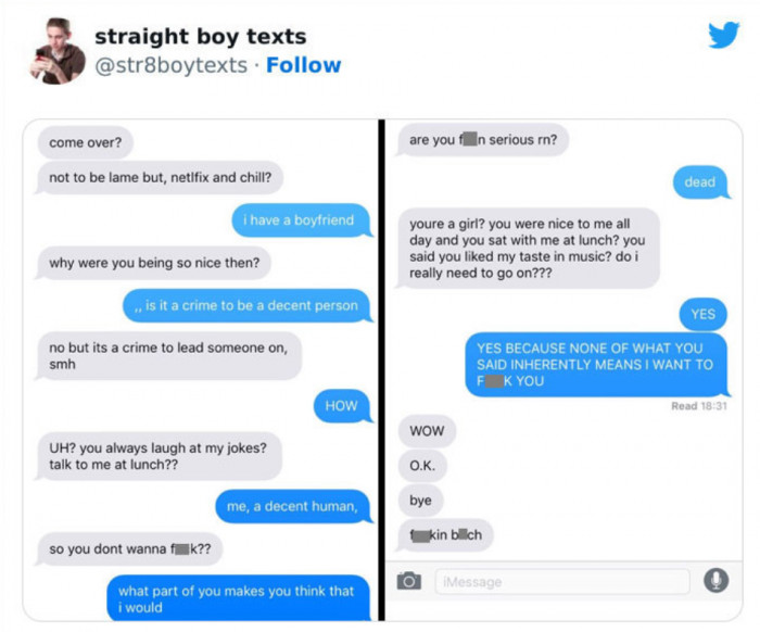 14. Being nice to someone doesn't mean you want to bonk them