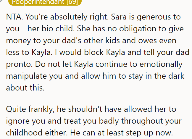 A Redditor said the OP is not in the wrong