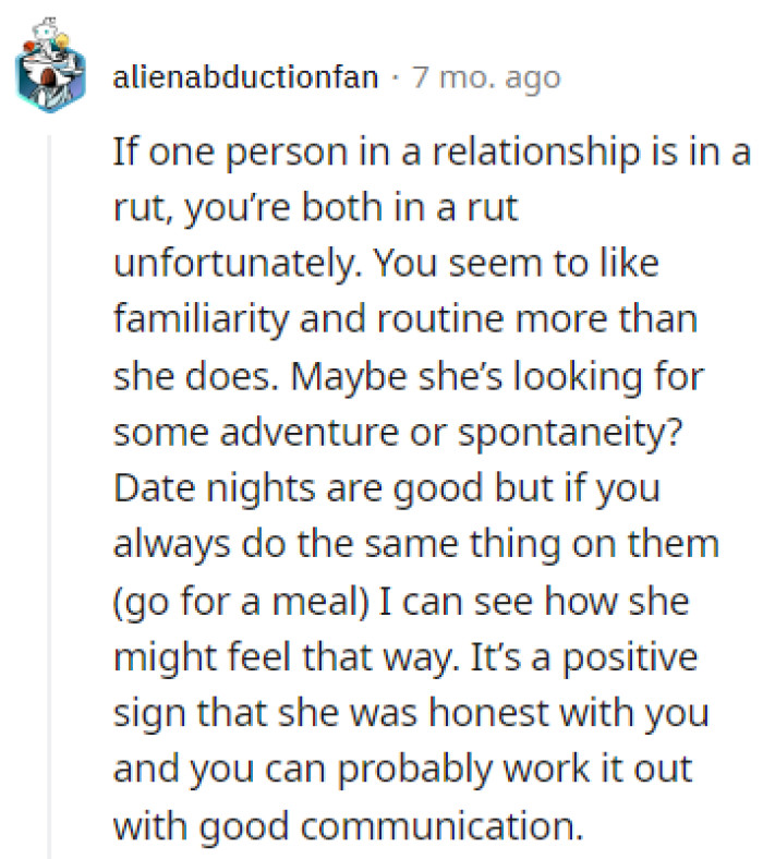 It only takes one person to be in a rut