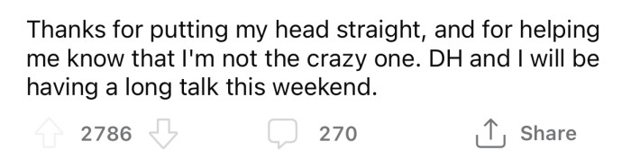 In a later edit, the OP thanked the Reddit community for their advice.