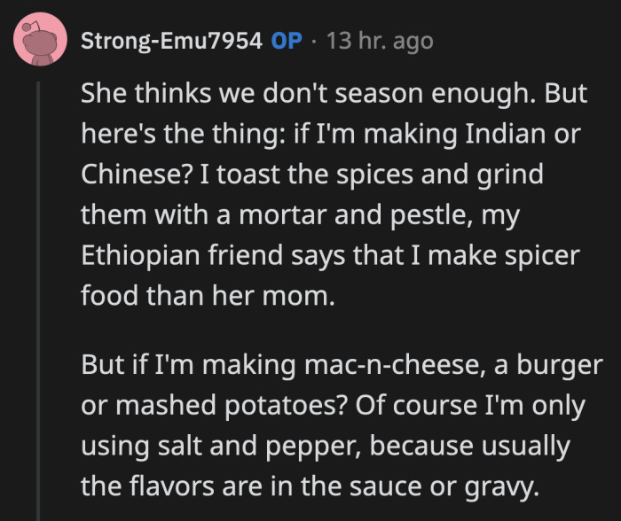 Who died and made her spice master?