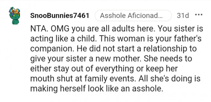 She's just making herself look like an AH