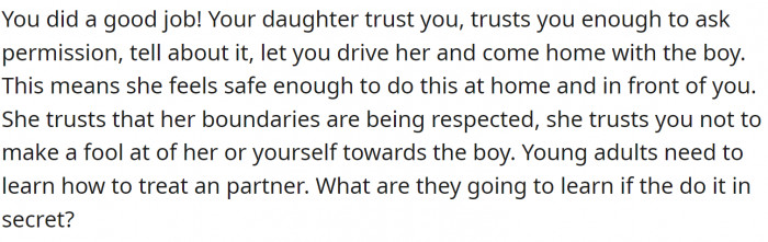 She has a good relationship with her daughter