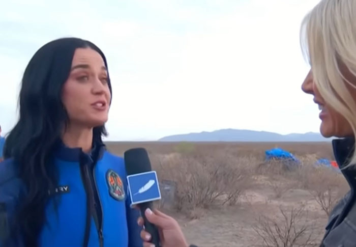 Katy Perry took a brief suborbital flight lasting about half a minute and later described the experience as an inspiration for young girls.