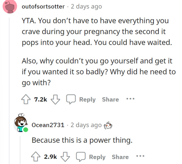 Someone said that it's a power thing. Hmm.