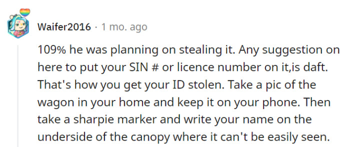 Seems like there's a wagon heist expert in the making.