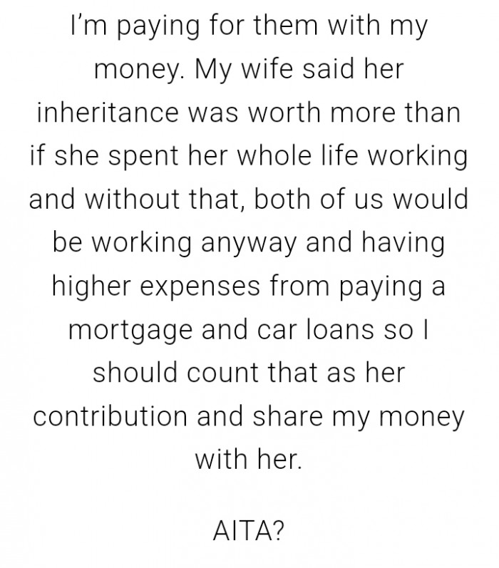 I should count that as her contribution