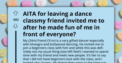 A Man Questions His Friendship After Being Mocked and Filmed During a Dance Class