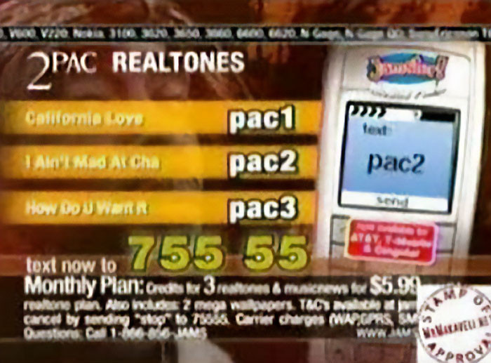 49. Ringtone commercials