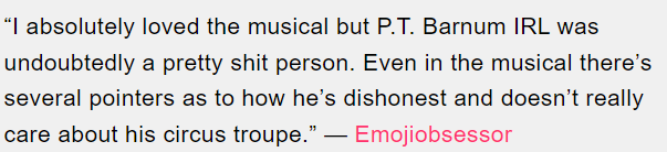 12. P.T. Barnum
