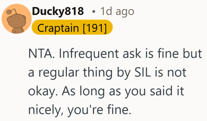 Occasional help is friendly. Scheduled help starts to feel like a job.