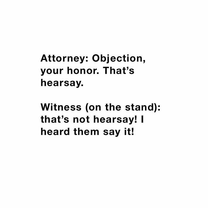 27. Not hearsay