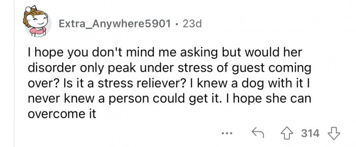 Chewing could be a stress reliever for OP's brother.