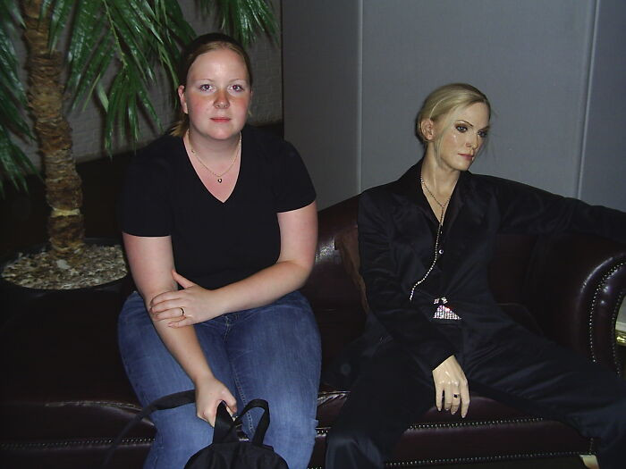 "A Lady With A Madonna's Wax Figure Located At Madame Tussauds London"