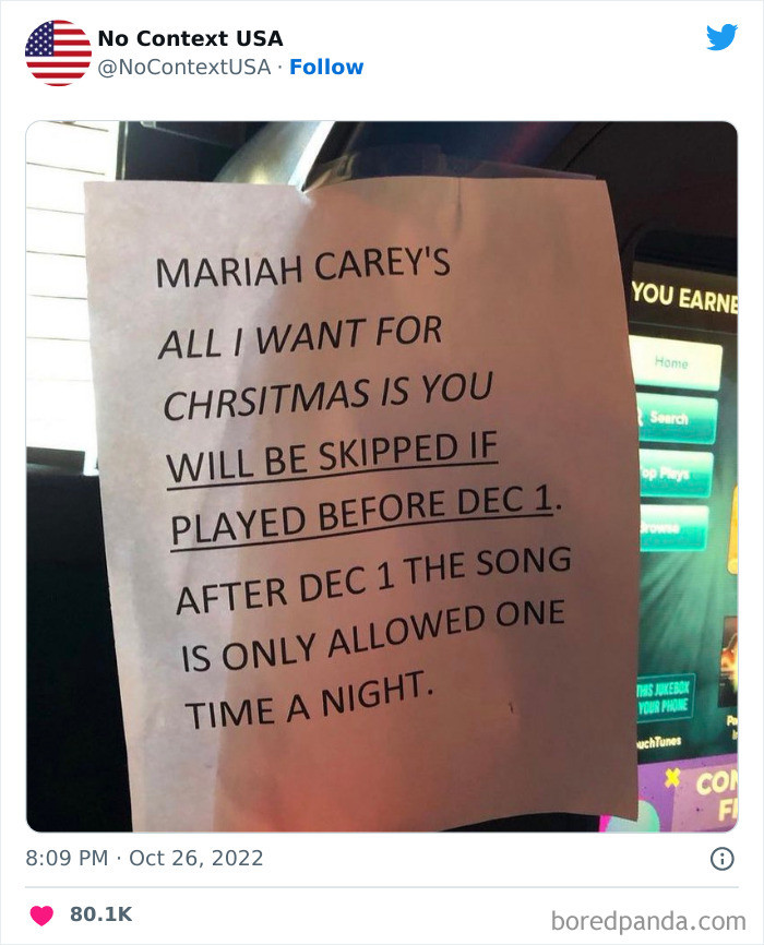 7. People are sick and tired of hearing that song all day.