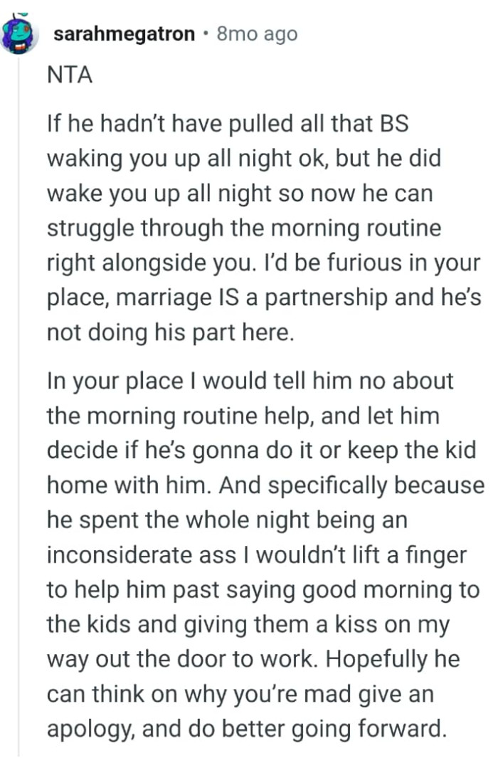 Struggling through the morning routine