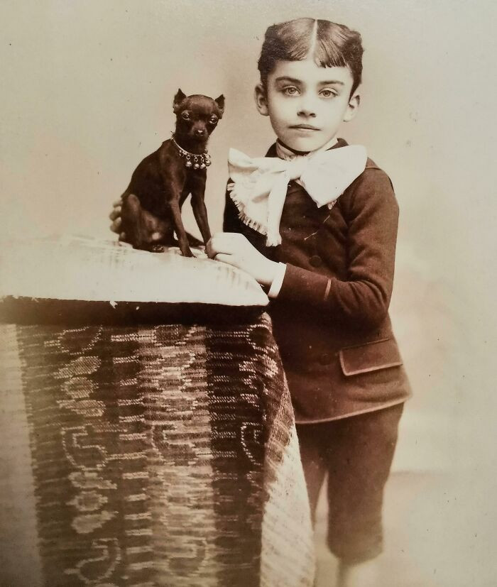 "A Little Boy And His Tiny Friend By Léonard Hubert Zeyen (Liège, Belgium)"