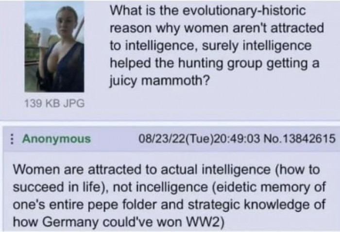 22. Women are attracted to actual intelligence