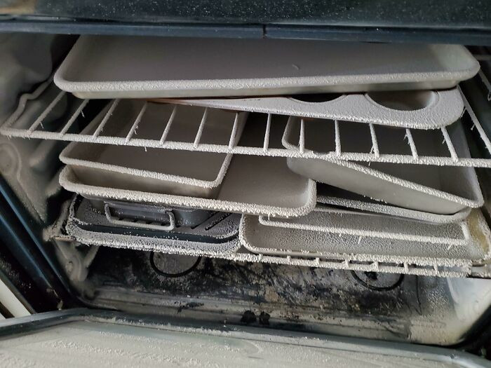 "I Forgot To Remove The Silicone Protectors Before I Set The Oven To Self-Clean. Thought I'd Get My Clean Pans Looking Like New!"