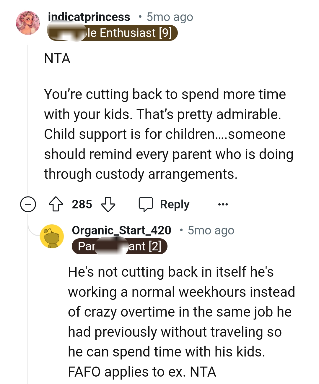 OP is working normal hours instead of crazy overtime