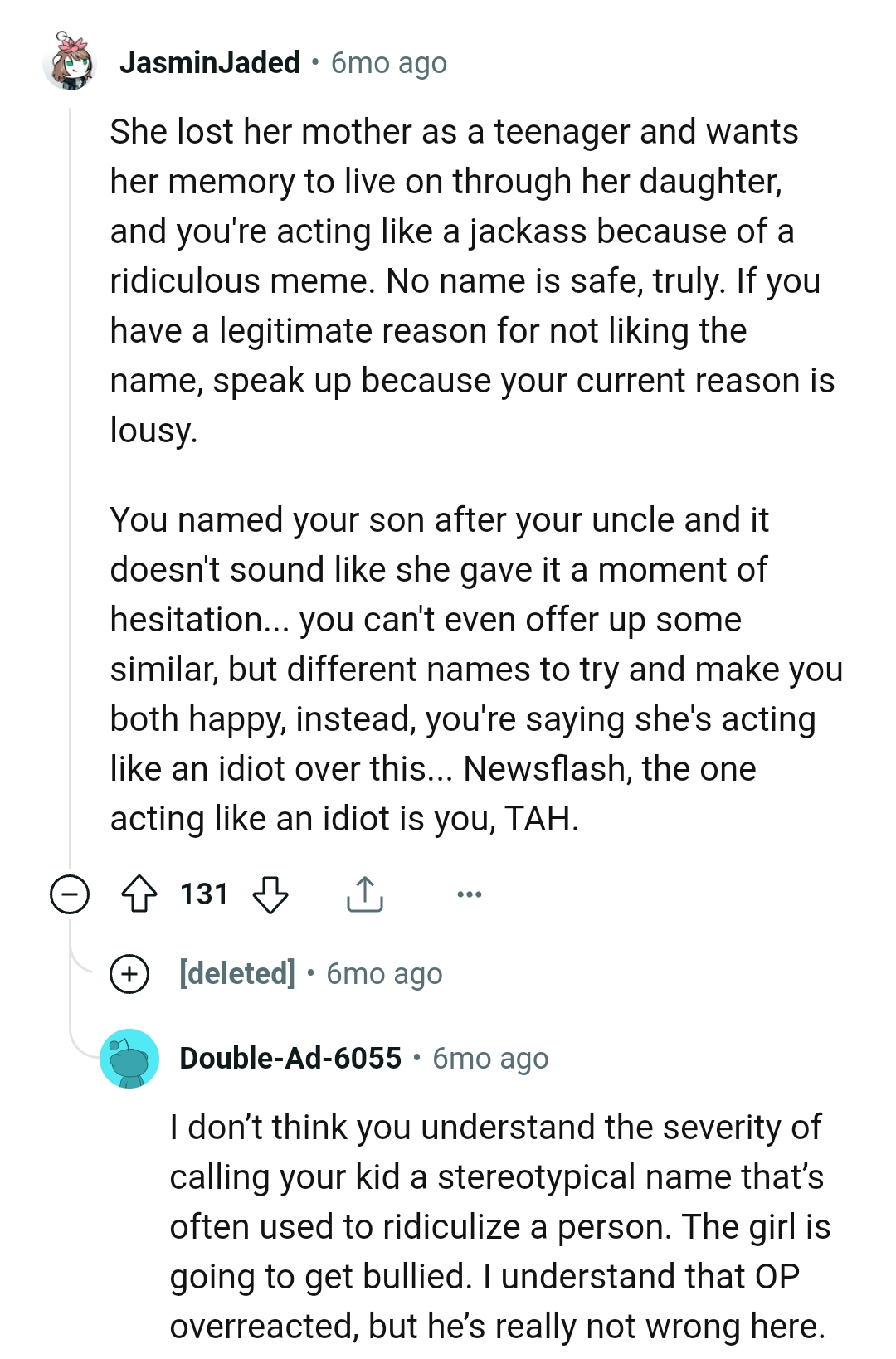 It doesn't sound like OP's wife gave it a moment of hesitation