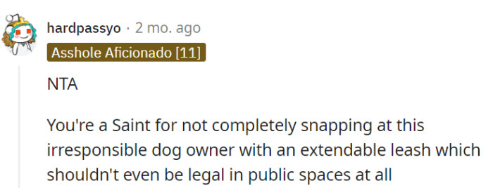 Kudos for Not Snapping, OP.