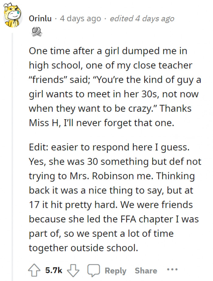 19. Imagine hearing all that as a 16-year-old boy. Tragic.