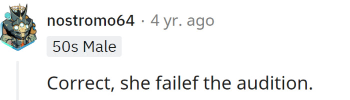 Another Redditor agreed