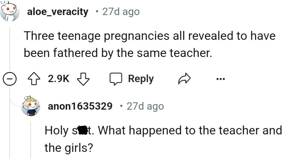 Check out these interesting comments we've gathered from the Reddit community;