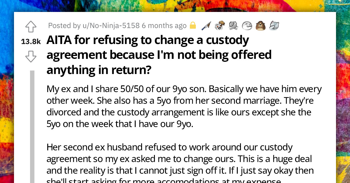 Reddit Dad Refuses To Modify Custody Agreement To Allow Son To Spend Time With His Brother, Demands Something In Return From Ex