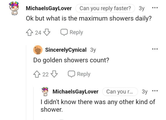 This redditor wants to know how many showers are allowed a day