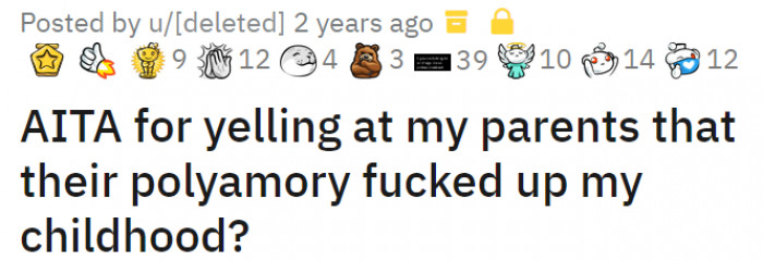 Here's the post under the r/AITA subcommunity: