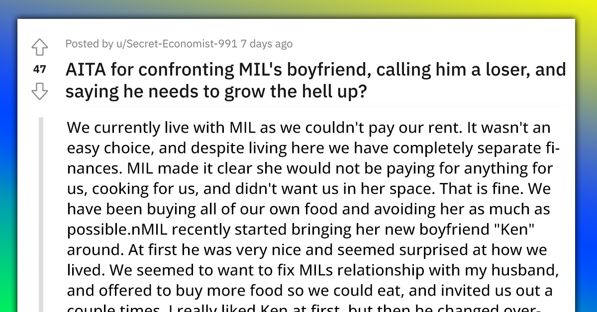 Woman Calls MIL's Boyfriend A Loser And That He Needed To Grow The Hell Up, Gets Blasted Online For Doing So
