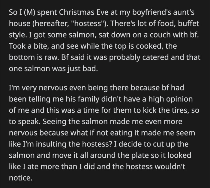 She apparently enjoys salmon sushi a lot and