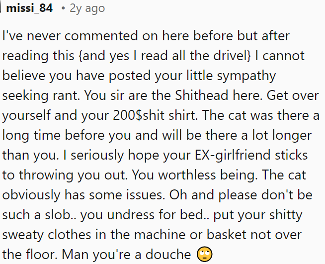 OP is the problem here; he is lacking empathy.