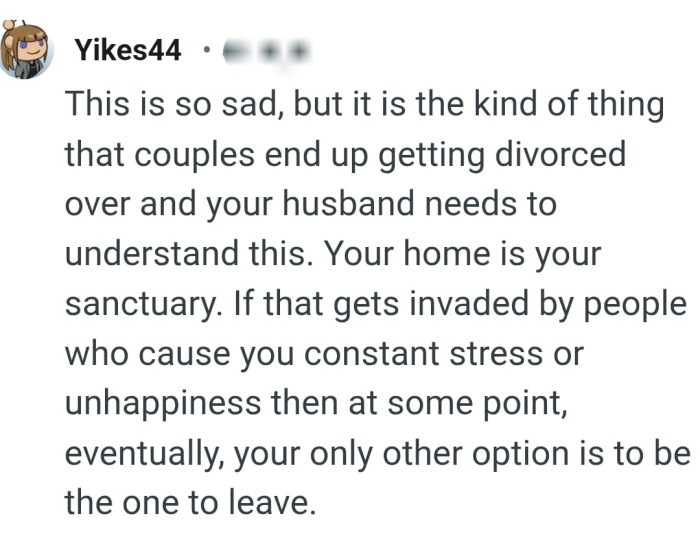 They might end up in a divorce